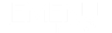 White logo of E-Menu Now